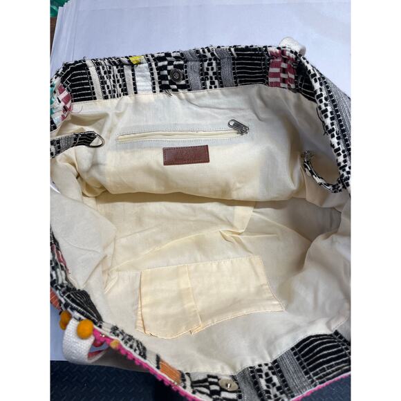 America & Beyond Sequined Colorful Oversized Beach Tote Boho Large - Picture 8 of 13